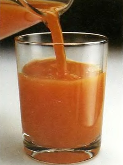 Морковно-апельсиновый сок, рецепт - Сервировка