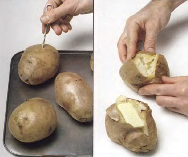 Картофель печеный, в кожуре