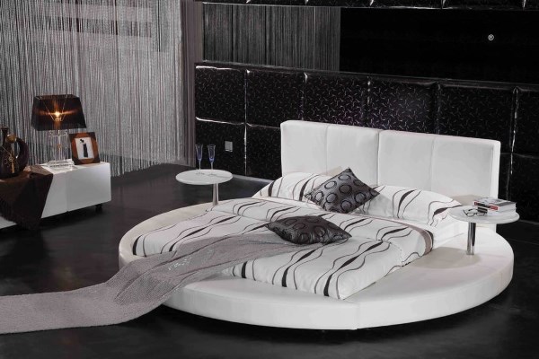 Дизайн спальни в черном цвете